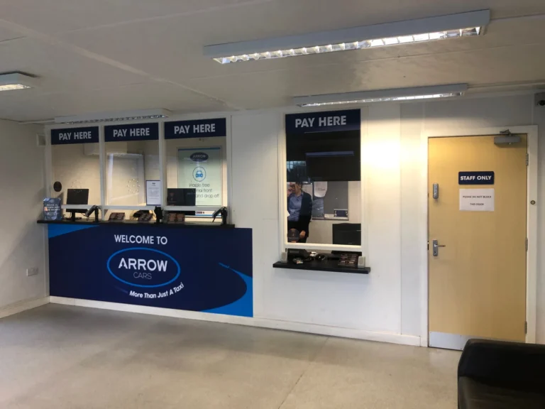 Bristol new airport taxi office blue 768x576